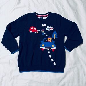 Totammy Toddler/Child Boy Navy Blue Full Sleeves Sweater MulticolorDesign Age7-8